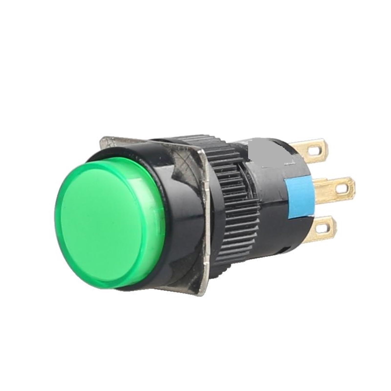 Témoin Lumineux 10 pièces LA16-Y-11DZ Rouge Vert Jaune Petit Interrupteur à Bouton-Poussoir de Verrouillage avec lumière LA16 Interrupteur d'alimentation 16 mm(Yellow)