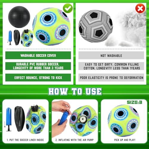 Image of DRAMATION Soccer Games for Kids Ages 3-12, Soccer Toys with 59*39.4'' Tapestry Soccer Goal and 3 Sticky Soccer Balls, Indoor and Outdoor Soccer Shooting Training Toys for Boys 2026 Soccer Party Favors