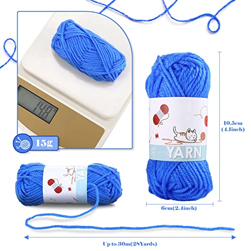 Yinsun 12 Acrylic Yarn Skeins Mini Craft Yarn, 12 Colors Starter Crochet Bulk Yarn For Child, Adult Knitting Crochet Crafts (12 X 15G) #TOP1