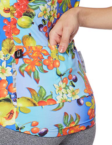 Márcio May Sports Camisa Ciclismo Feminina Funny Salada Frutas, Grande, Multicolorido