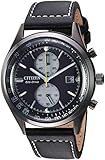 Zwei-Augen-Chronograph Citizen Chandler Herren-Armbanduhr schwarz 43mm Edelstahl CA7027-08E