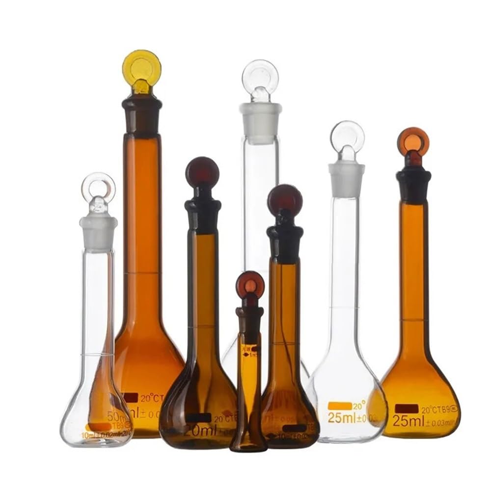 Braunglas-Messkolben, Glaswaren mit Stopfen, Laborchemie, Laborbedarf mit Stopfen, 1 ml – 2000 ml(2000ml)