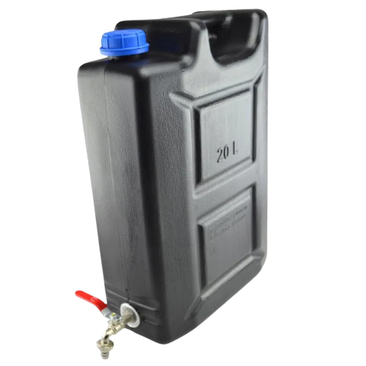 Bidón de agua de 20 l de plástico, depósito de agua con grifo, bidón de agua potable, depósito de agua, bidón de plástico, para casa, jardín, coche y camping, etc., cierre hermético