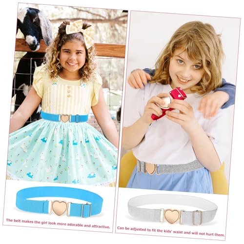BESTYASH 4pcs Boy Girl Elastic Waist Belts for -shaped Buckle Decorative Belt for Trousers and More3