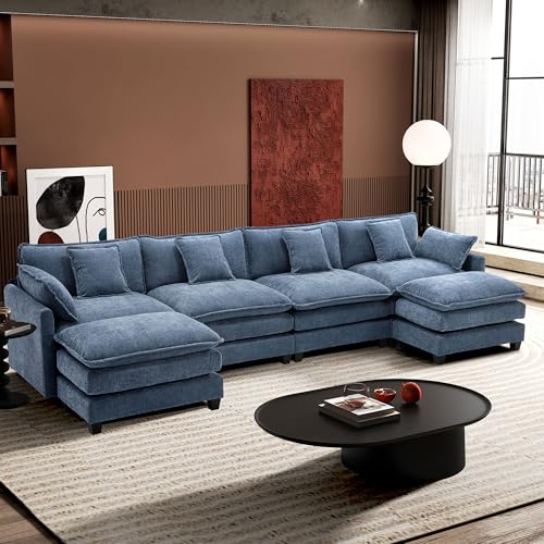 Ihanherry 146' U-Shaped Modern Sofa Modular Sectional Cloud Couch with...