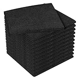 Dorglix 12 Piezas Paños de Limpieza de Microfibra, Trapos de Cocina, Bayetas de Microfibras, Bayeta de Microfibra, Balletas Trapo Paño, para Baño, Cocina, Coche y Vidrio, Reutilizable(Negro)