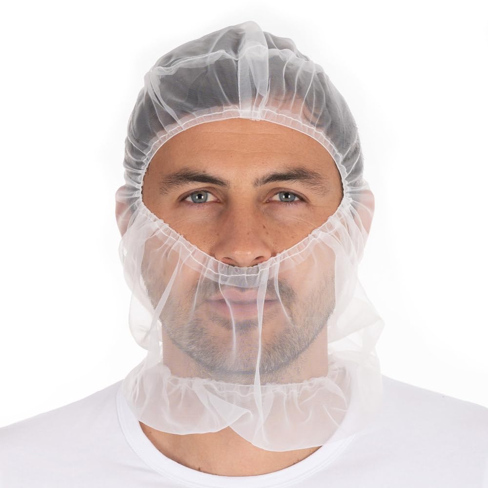 FRANZ MENSCH 1250 Stück Hygostar Astrohauben Micromesh | Nylon, weiß, Einheitsgröße, Karton, Astrohaube, Kopfhaube, Haarnetz