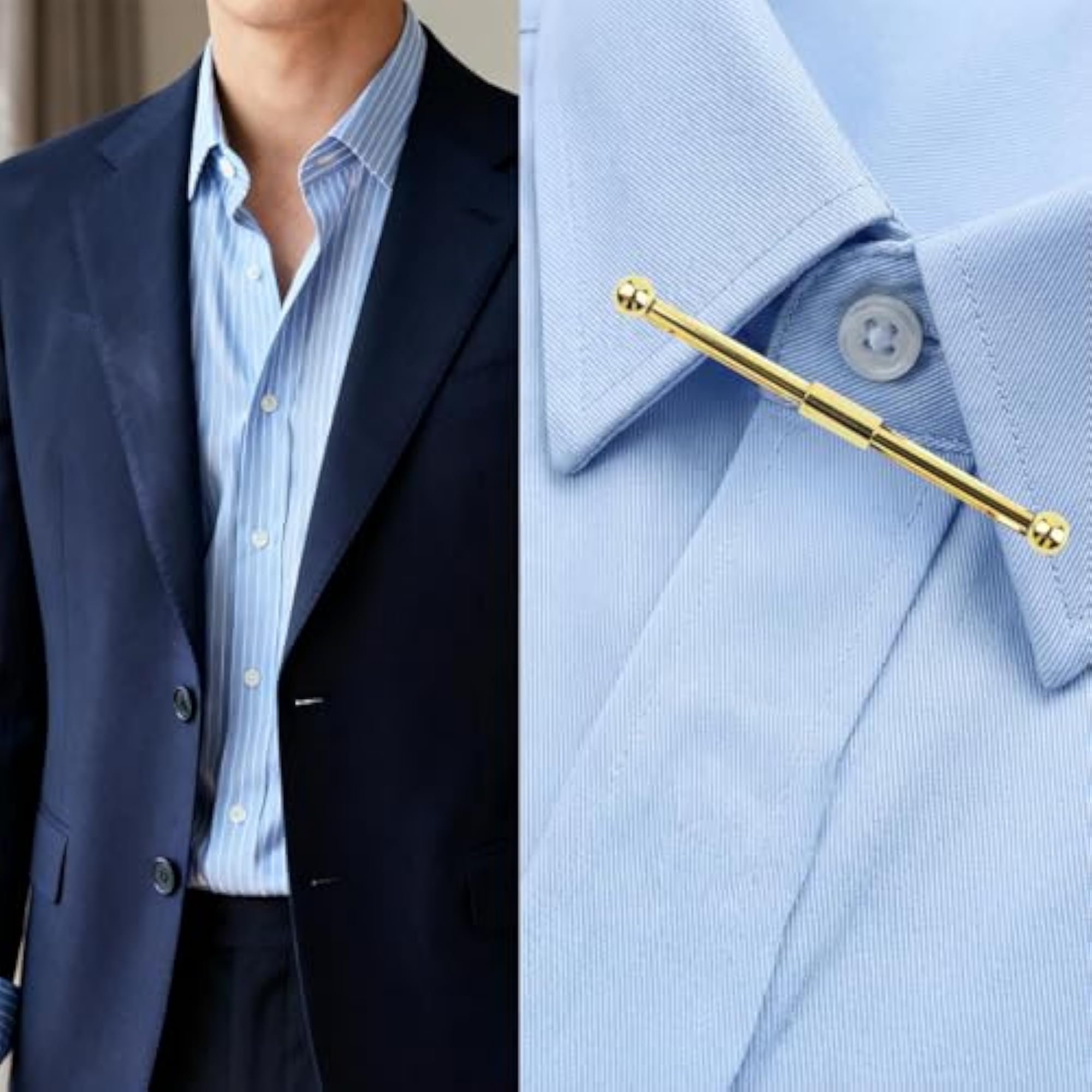2 Pcs Tie Pin for Men, Formal Attire