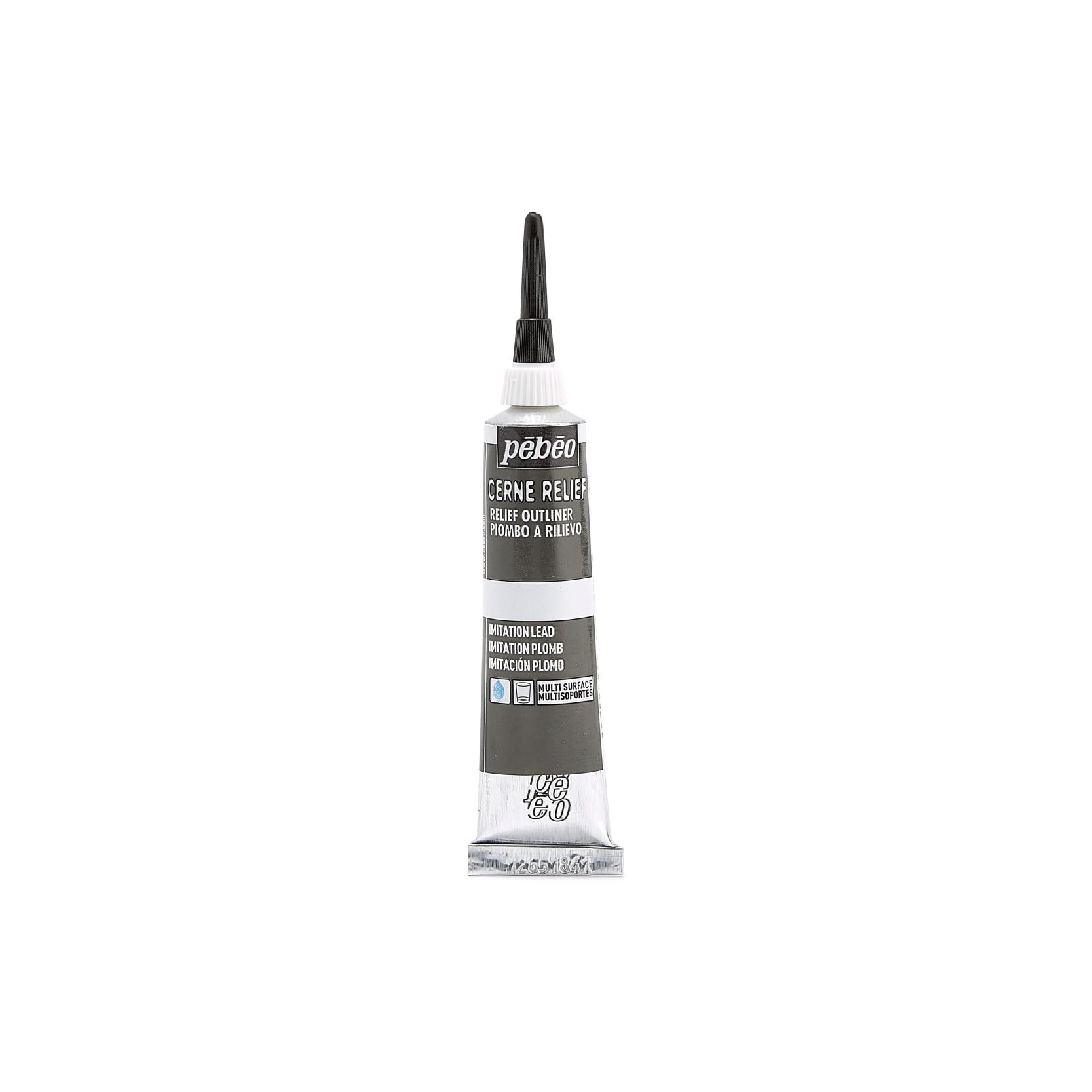 Pebeo 21483 Cerne Relief Vi Trail Paint, 21 ml, Box of 6 Tubes, Various Colours