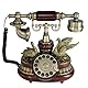 Tikwisdom Gorgeous Vintage Telefon Wählscheibe Telefon antike europäischen Stil Massivholz und Versus Harz Telefon Festnetz