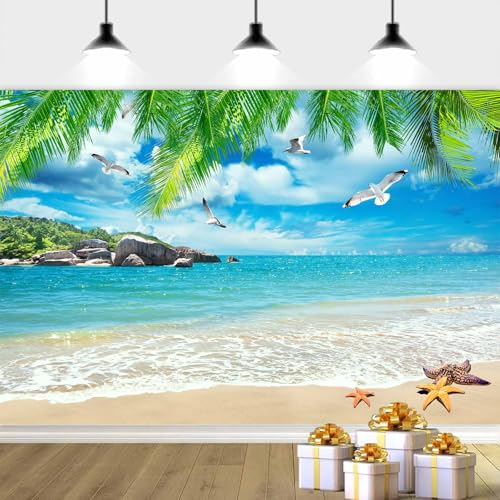 Fondo fotográfico tropical verano 12x10 ft Drgilau miniatura 1
