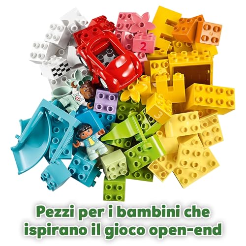 DUPLO Contenitore di Mattoncini Grande - Giochi per la Motricità Fine per Bambini e Bambine da 1+ Anni - Include una Macchina Giocattolo, Mattoncini Numerati, Figure di Animali e Scatola - 10914 - Lego - Immagine 6