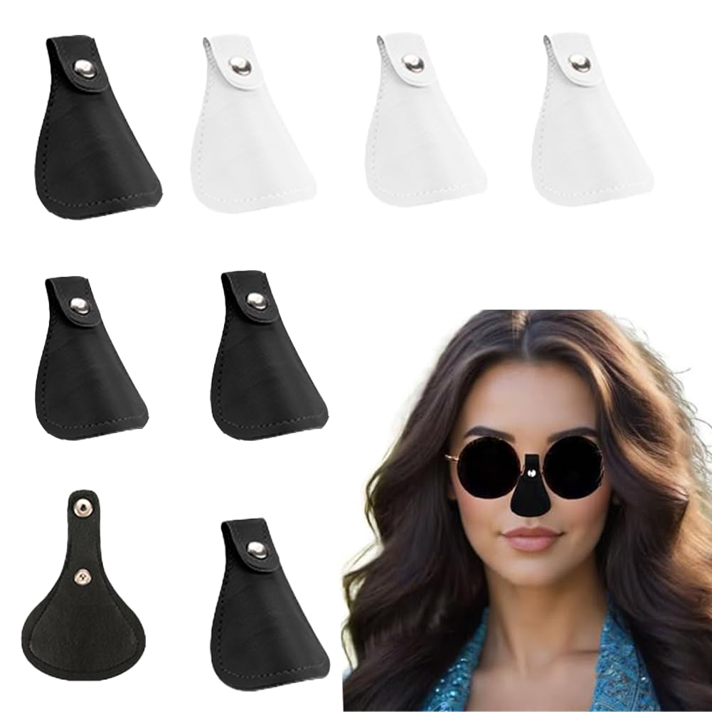 6 Set Nose Sun Protection Nose Protector UV Eye Patch for Glasses Sunlight Men Women Sports, 2 Colors (Black+White)