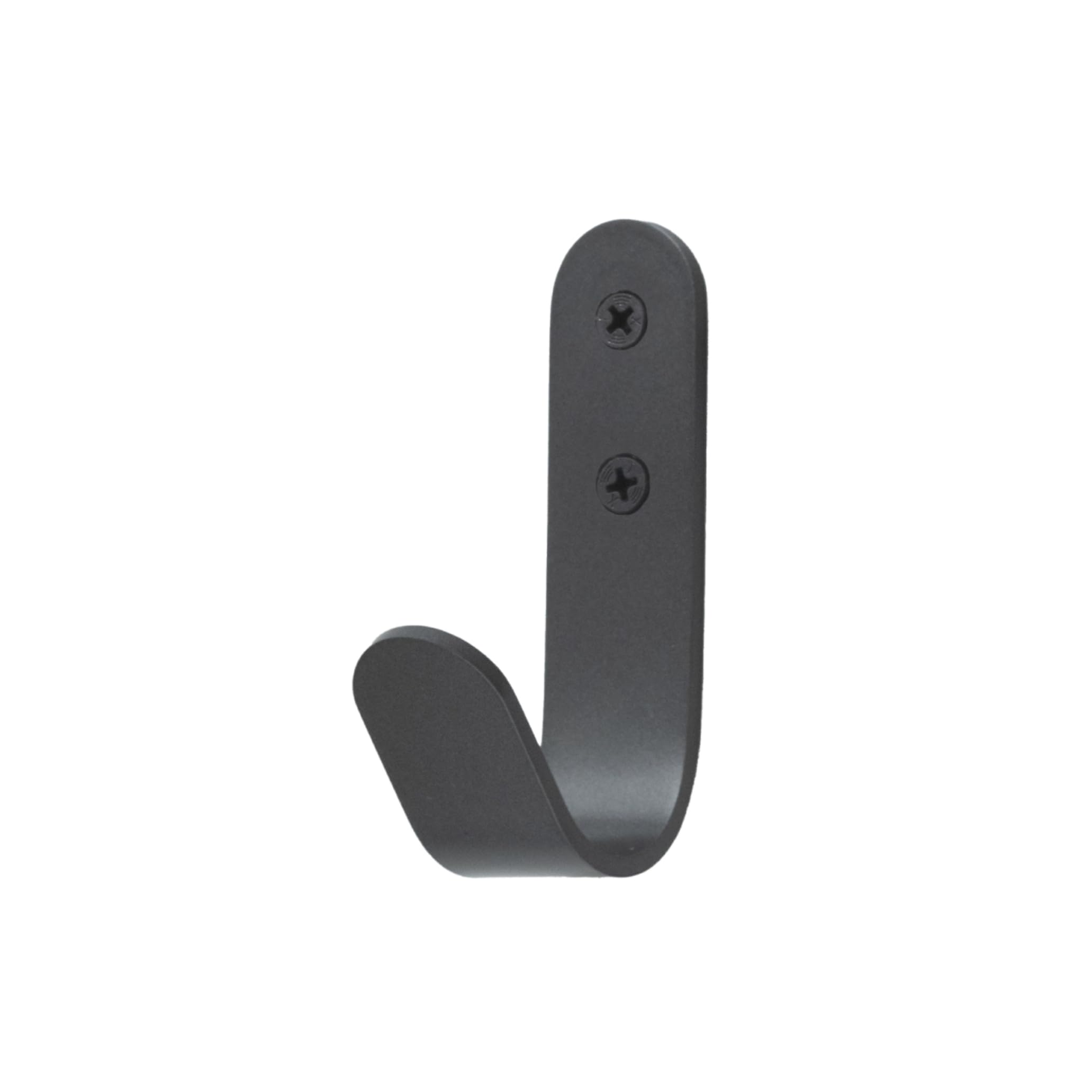 EVI Herrajes | Hook Towel Holder | Anthracite Grey Wall Hook | Stainless Steel | Screw-Mount | for Hanging Clothes, Towels, or Accessories | Mod. 371CTGR
