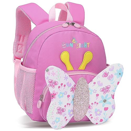 Tokeya Sac à Dos Enfant Filles, Sac Maternelle Scolaire avec Sangle de Poitrine, Ecole Sac à Dos pour Tout-petits Léger Sac Préscolaire Mignon Cartable...