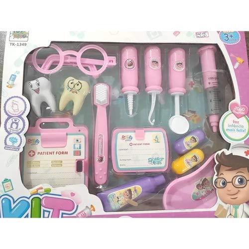 Kit Dentista Faz De Conta Brinquedo Educativo Meninas