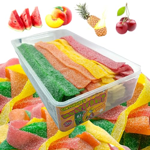 LENGUAS MULTIFRUIT PICA - Estuche 200 golosinas 1.7kg Jake - Para fiestas, chuches, navidad, regalo, caramelos, piñata cumpleaños infantil, gominolas, regaliz de sabores. Chucherías ácidas.