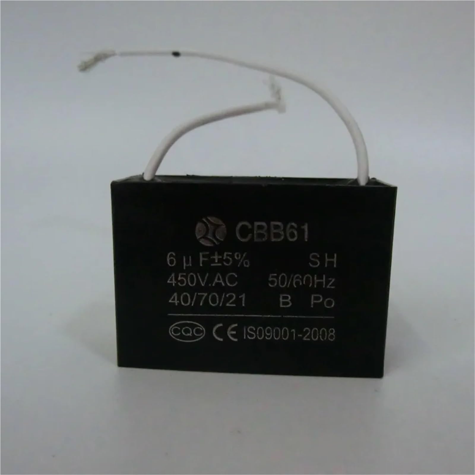 Kondensator rozruchowy wentylatora CBB61 2,5 uf/26 uf/8 uf/12 uf, 450 V, 50/60 Hz dwa przewody. (2uf450V)
