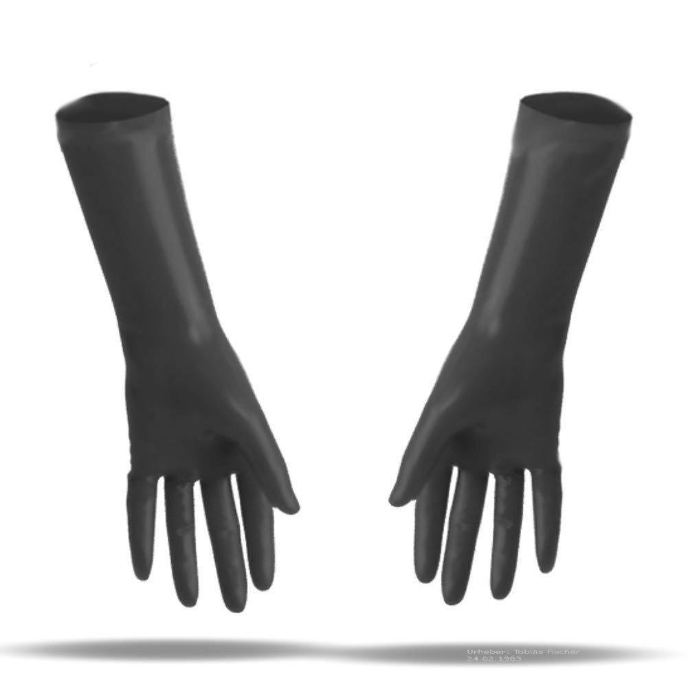 Latex-Handschuhe Kurz, 0,6 Mm, Schwarz Getaucht – Dehnbar & Robust, Ideal Für Haushalt, Garten, Handwerken