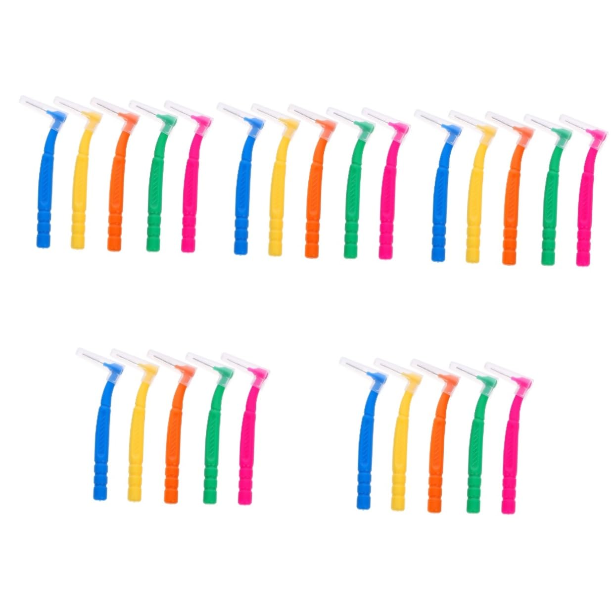 Didiseaon 250pezzi Spazzolini Interdentali Spazzole Per Dei Colori Per Rimuovere Residui e Mantenere La Confezione e Facile Trasportare