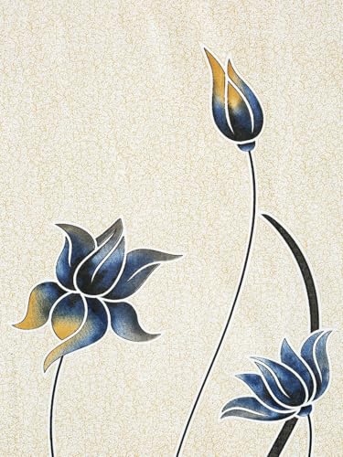 Image of Home Sizzler 1 Piece Stylized Tulip Grommet Polyester Window Curtain - 5 Feet, Black