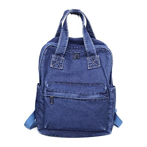 Jeans Backpack Womens Multifunctional Children's School Backpack Jean Rucksack Denim Backpacks for Teen Girls Lightweight Casual Canvas Daypack Cover