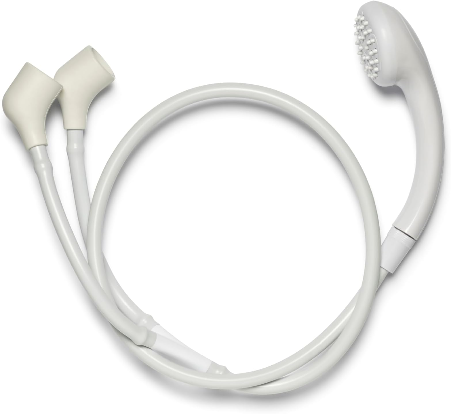 Croydex Secura Shower Head and Hose - Easy Install Push On Shower Attachment for Bath Taps with 1.2m Hose, Rub Clean Nozzles and Compatible with Low or High Pressure Systems