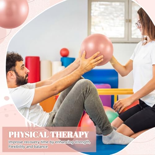 Image of Sotiff 20 Pcs 9 Inch Pilates Ball Bulk Exercise Pilates Ball Mini Yoga Balls Therapy Core for Stability Barre Training Stretching Physical Posture Training Gym Workout with Inflation Tube