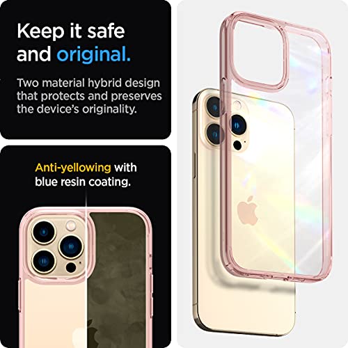 Image of Spigen Ultra Hybrid Back Cover Case for iPhone 13 Pro (TPU + Poly Carbonate | Rose Crystal)