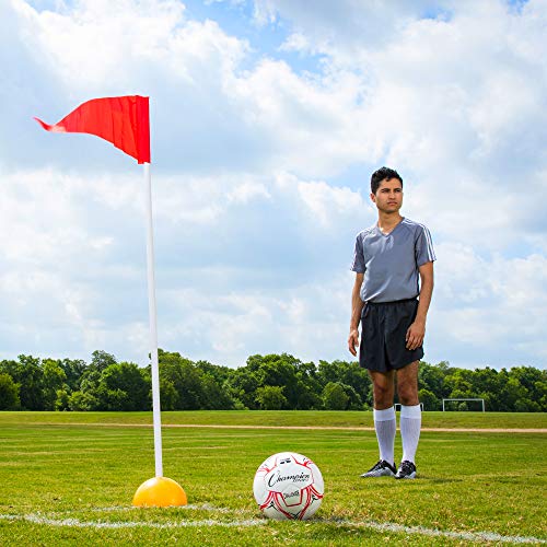 Champion Sports Universal Soccer Corner Flags Yellow #TOP5