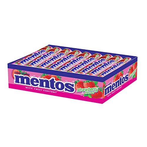 Image of Mentos, Strawberry Flavour, Chewy Candy Stick Pack, 655.2 Gram- Pack of 18