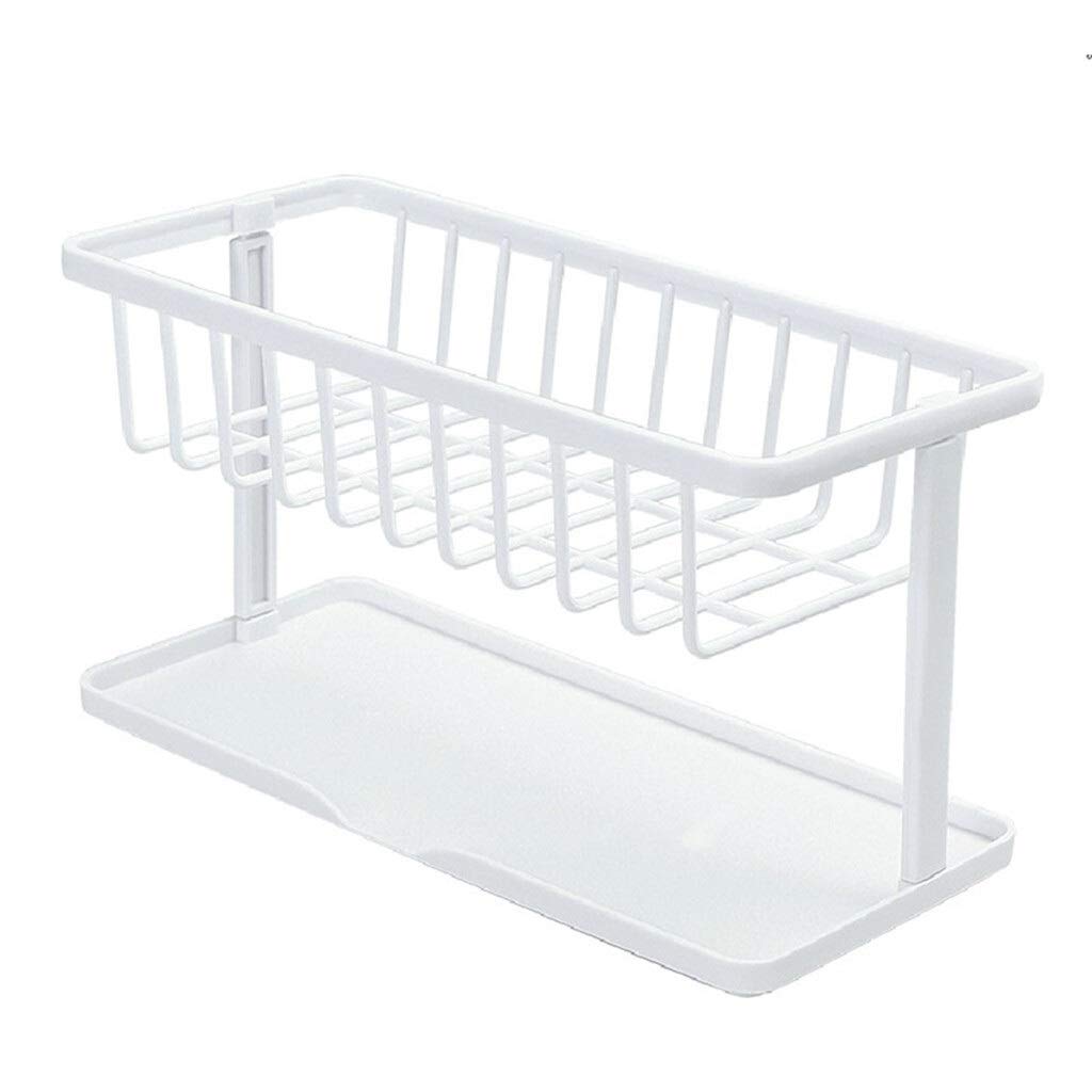 Dish Drainer Sink Sponge Holder Hooks on The Wall Corner Organizer Bathroom Caddy Shelf Kitchen Storage Rack Holder