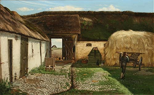 Tableaux Graffiti Art Mural Poules Impression Poster Moderne Chariot Cour Carl Vilhelm Meyer