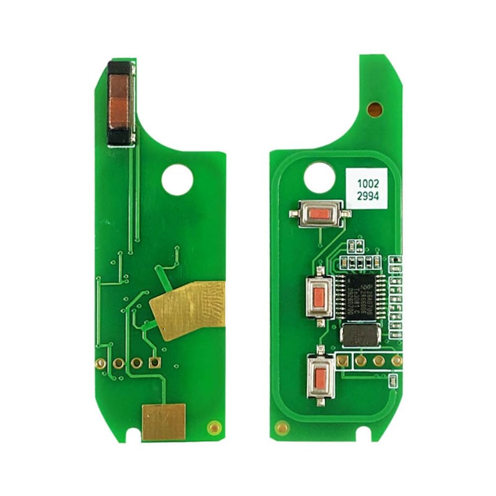 Guscio Chiave auto a distanza Controllo remoto telecomando radiocomando portachiavi per Fiat MPV Bravo/Ducato 500 Doblo Qubo Grande Punto Citroen Jumper Peugeot Boxer 433.92 ID46