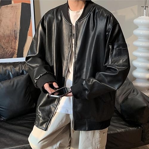 Chaqueta Bomber de cuero para hombre Talle XL miniatura 4
