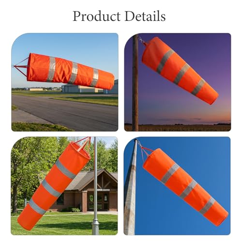 Indicateur de direction du vent robuste pour météo difficile manche à air imperméable