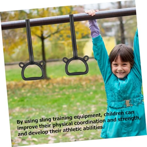 Set de anillas para gimnasia entrenamiento altura niños miniatura 2