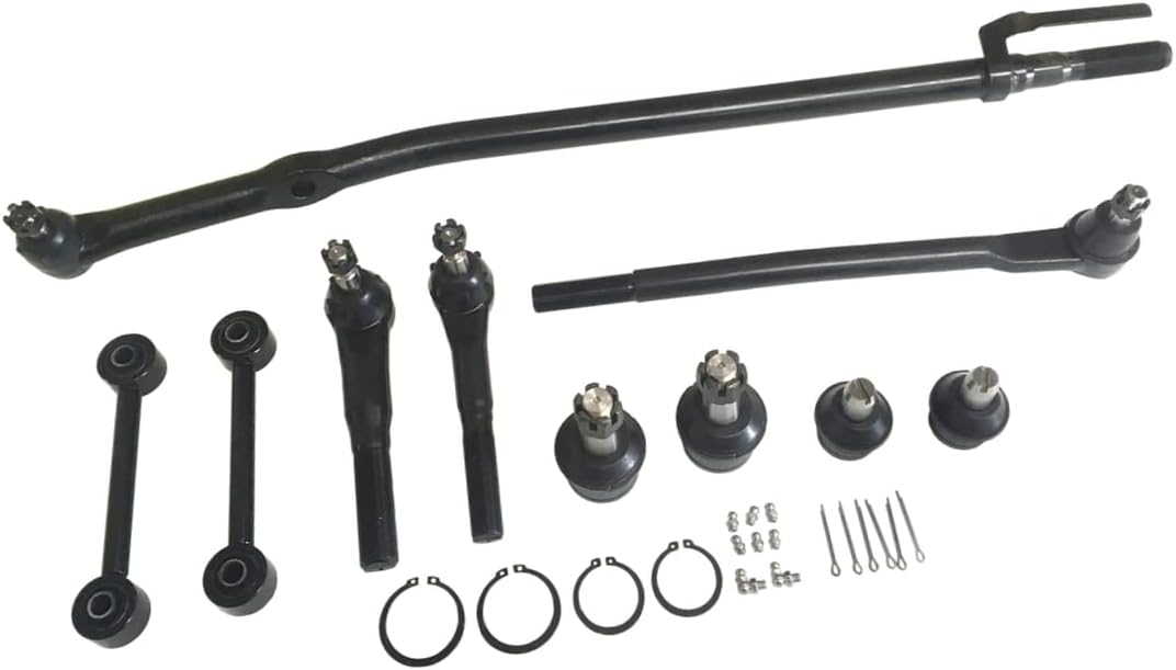 AngyMeck 10Pcs Sway Bar Link Ball Joint Tie Rod Suspension Kit Fits Ford Excursion