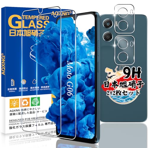�Ή� Motorola Moto G06 �K���X�t�B���� 2�� + �J�����ی�t�B���� 2�� �y4���Z�b�g ���{���Ɏq���z ���g���[�� G06 �p �t�B���� �����K���X Moto G06 �p �ی�t�B���� �P�[�X �w��F�ؑΉ� �d�x9H �ϏՌ� ��U�h�~ 