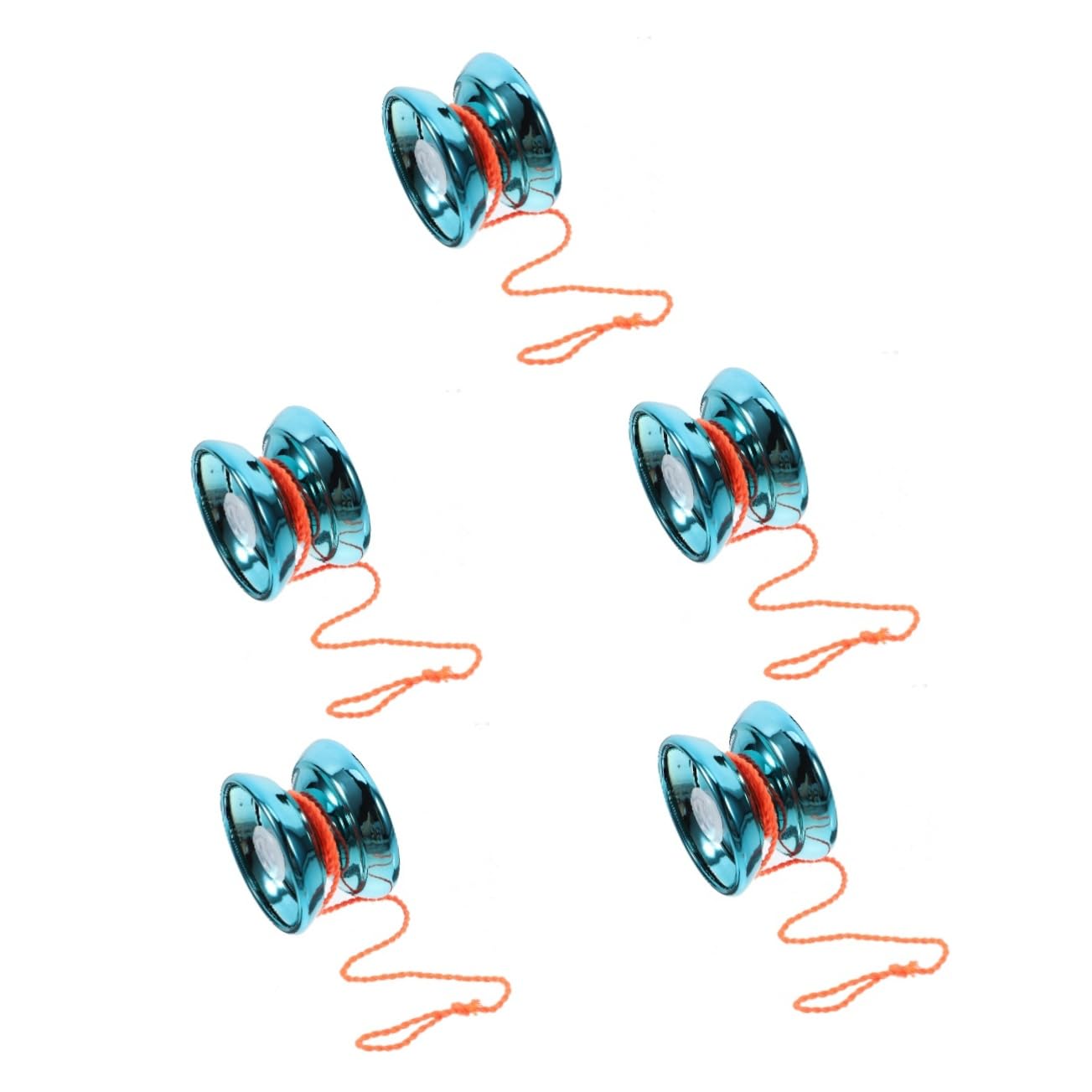 Vaguelly5 Sets Yo-yo Outside Toys Beginner Yoyo Balls Unresponsive Yoyo Professional Fingertip Ball Professional Unresponsive Yoyo Ball Outdoor Toy Ball Toy Plaything Sky-blue Abs