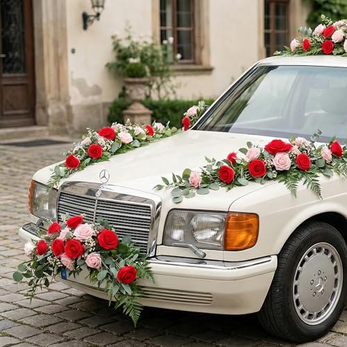 Image of 100Pcs Realistic Red Light Pink Artificial Rose Flower Heads, Foam Fake Roses for DIY Wedding Decorations Baby Shower Centerpieces Home Party Valentine's Day Mother's Day Decor