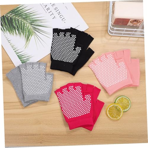 Guantes antideslizantes para entrenamiento y yoga mujer de 4 pares PRETYZOOM 4