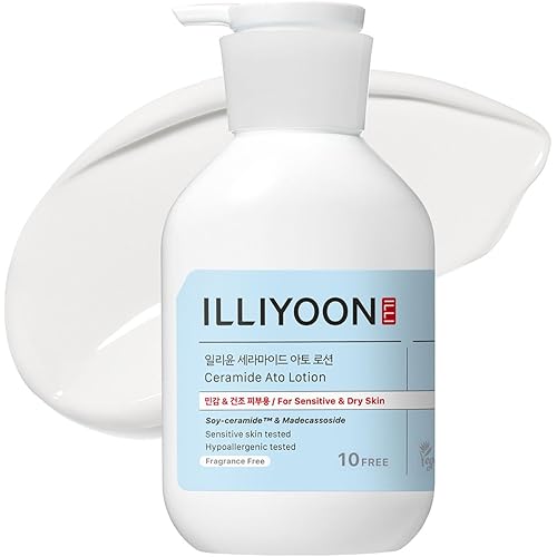 Illiyoon Ceramide Ato Lotion | Lightweight Moisturizer for Dry & Sensitive Skin, Barrier Repair for Face & Body, Mild for Babies, Vegan Certified, Korean Skin Care, 11.83 fl.oz.