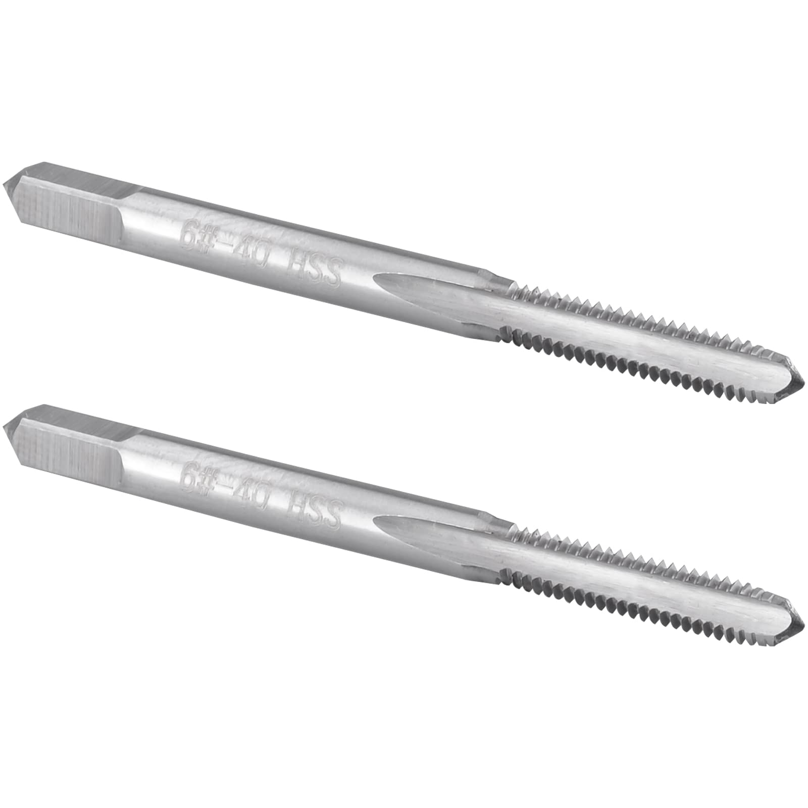 Photo 1 of Burkit 2pcs No 6-40 UNF Thread Tap Right Hand, HSS 6 x 40 UNF Straight Fluted Machine Tap