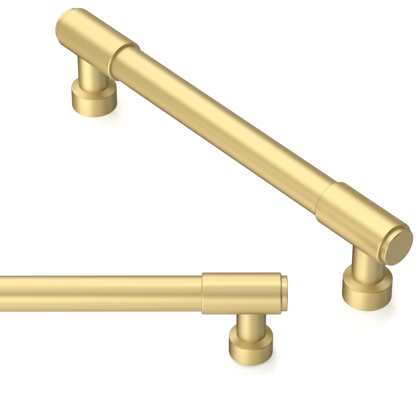 Asimerdeco 10 Pack Brushed Gold Cabinet Pulls 5 Inch(128mm) Kitchen Cupboard Handles Cabinet Hardware Drawer Pulls