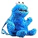 Pliers Zaino Peluche del Anime del Fumetto del Sesame Street Elmo Cookie Monster Big farcito Zaino Uccello 46 Centimetri 18 Pollici Raffreddare Schoolbag (3 Pezzi) (Color : Blue)