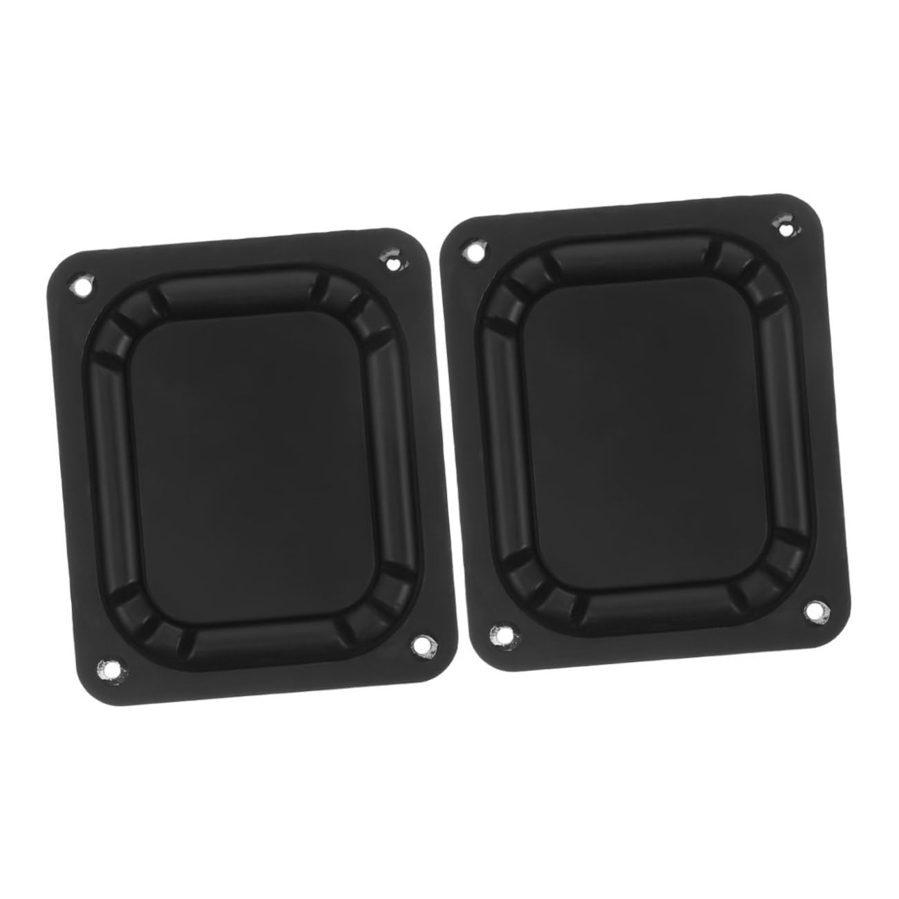 OUNONA 2pcs Bass Auxiliary Radiator Speakers Subwoofer Passive Loudspeaker Diaphragm Plate Passive Speaker Diaphragm Metal Vibration Membrane Diaphragm Replacement for Speaker Black Iron