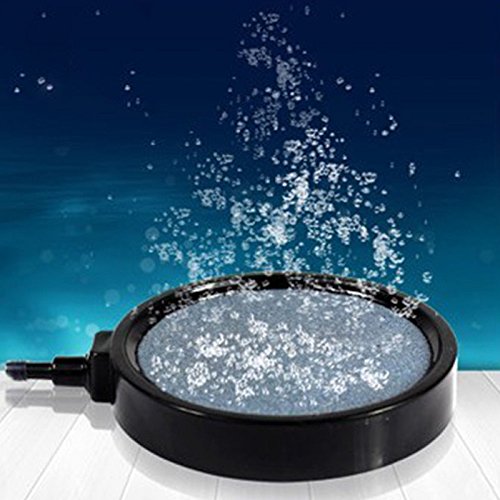 Billionaire asia HOT CERAMIC DISC LARGE AIRSTONE DIFFUSER KOI FISH POND TANK AIR STONE AQUARIUM AIR (4CM, Black)