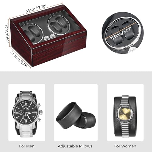 Image of ANWBROAD Automatic Watch Winder, 4 Modes Piano Paint Watch Winders with LED