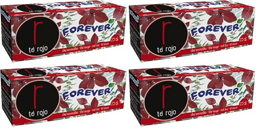 Ship - Té Rojo - Caja de 25 Unidades sin Funda - Propiedades Antioxidantes - Ayuda a Activar la Mente - Aporta Vitaminas y Minerales - Proporciona Bienestar y Tranquilidad - Sabor Dulce (Paquete de 4)
